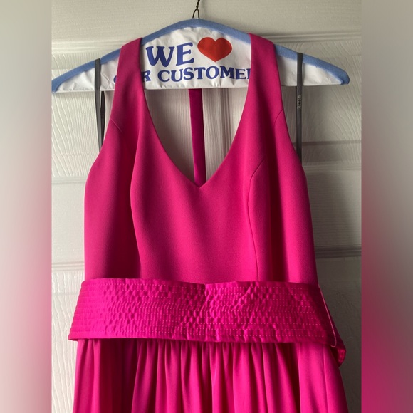 *RARE/SOLD-OUT* VW360214 Vera Wang V Neck Halter Gown + Sash Size 0 in Begonia - Picture 5 of 9